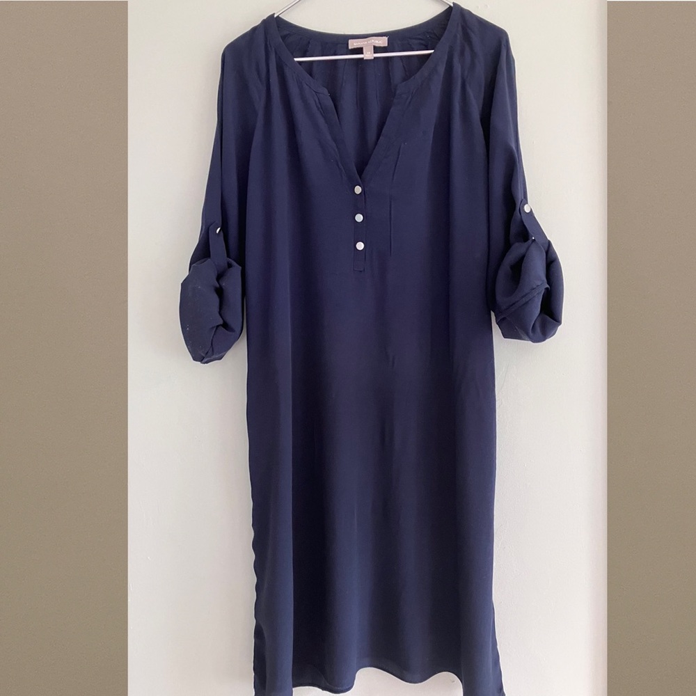 Banana Republic Navy Blue Shirt Dress Size 14
